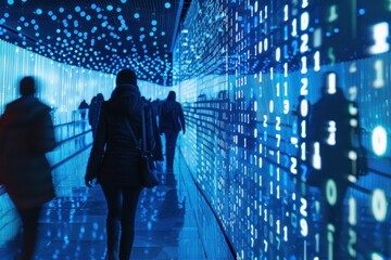 Cybersecurity team, a group of people working together on cybersecurity, technology  