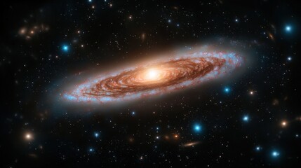 Spiral Galaxy, Cosmic Dust, Stellar Formation, Deep Space, Background Stars, Astronomy Image