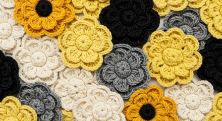 Fototapeta premium Knitted Flower Pattern