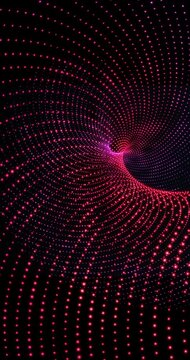 Red fractals points. Loop. 4K Vertical