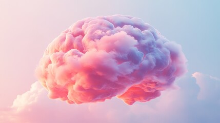  Cotton candy-like cloud formation in the sky during twilight