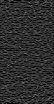 Graphic lines moving in black background. Loop. 4K Vertical