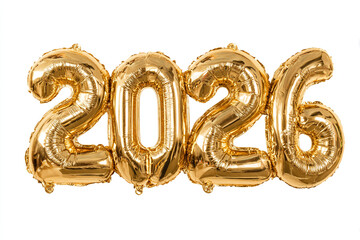 Celebrate the future with gleaming gold 2026 balloons, perfect for New Year's Eve or anniversary events.