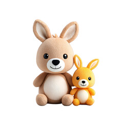 Obraz premium Cute Plush Bunny Toys Set Large and Small Soft Animal Dolls for Children and Kids