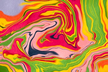 Colorful abstract swirl design showcasing vibrant patterns and textures in a playful composition