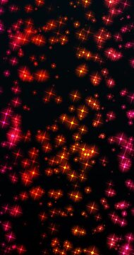 Stars blinking. Loop. 4K Vertical