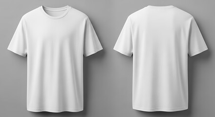 White tshirt apparel isolated on grey background