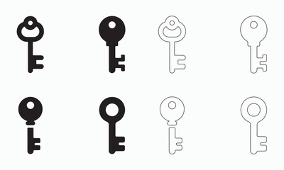Vector Set of Black and White Keys