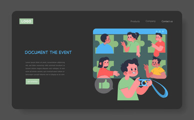 Online Event Documentation Vector Illustration