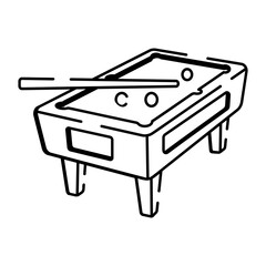 A sketchy style icon showing a billiards game setup
