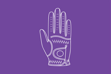 Naklejka premium Minimalist vector of a golf glove, simple white with light gray details