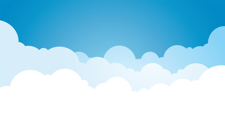 Beautiful blue sky background with white clouds