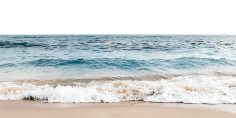 PNG serene ocean waves beach