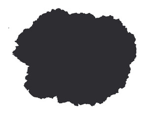 Obraz premium Vector art of abstract black ink splash with brush strokes isolated on transparent background
