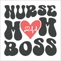 Retro Nurse Valentine EPS Design, Nurse EPS