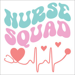 Retro Nurse Valentine EPS Design, Nurse EPS