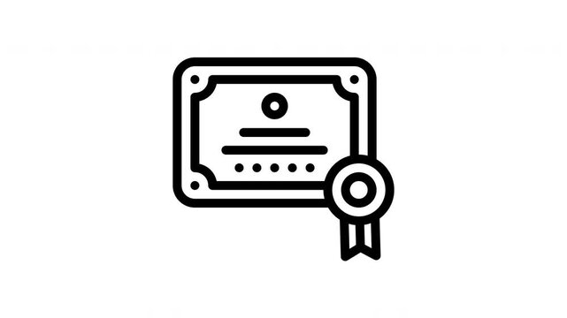 certificate minimalist stroke animation