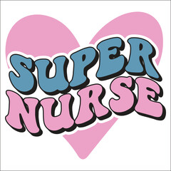 Retro Nurse Valentine EPS Design, Nurse EPS