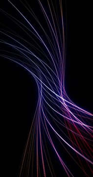 Fractal lines moving. 4K Vertical. Loop
