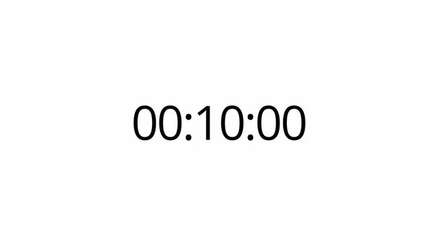 15 minutes countdown animation in fifteen second on a transparent background ,fifteen minutes countdown timer animation