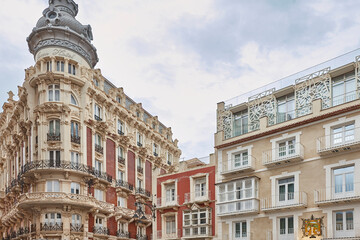 Traditional classic building in Cartagena. Gran hotel. Murcia, Spain