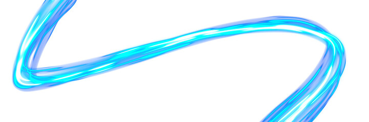 Bright Blue Light Streak Motion on transparent background