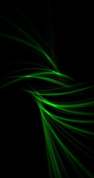 Green lines moving. Loop. 4K Vertical