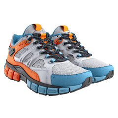 A pair of running shoes isolated on transparent background