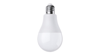 Energy efficient LED light bulb isolated on black background with copy space