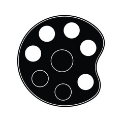 art palette on white background 