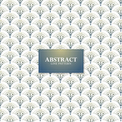 Ornate Decorative Repeating Line Pattern Design Seamless Textile Texture