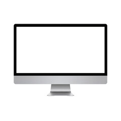 Sleek digital screen display isolated against a stark transparent space for versatile applications