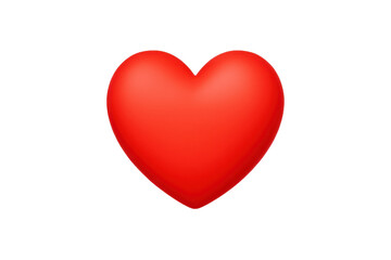 Red heart shape for love and romance isolated PNG with Transparent Background