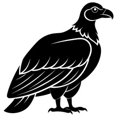 Fototapeta premium Black silhouette of a california condor in flight