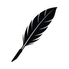 vector illustration of feather and pen