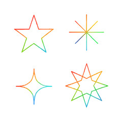 Obraz premium Abstract star vector illustration, a shiny symbol and decorative design element perfect for Christmas art or a web icon set
