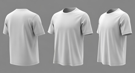 White tshirt isolated on grey background