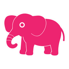 Obraz premium pink elephant vector illustration