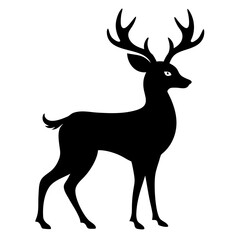 Obraz premium deer silhouette vector
