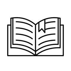 Book learn icon outline design