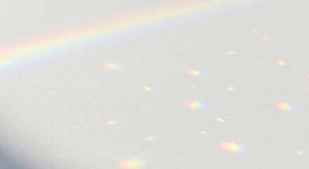 虹色光彩 優しく輝く白背景 幻想的虹. AI Generated