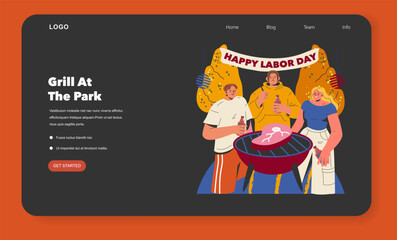 Labor Day. Flat Vector Illustration