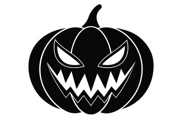 pumpkin with fangs vector icon
