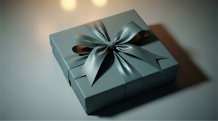 A dark green gift ready for any special occasion.