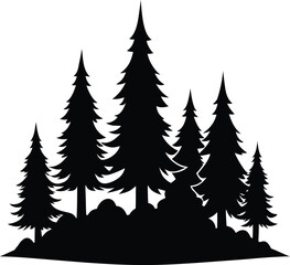 Obraz premium forest vector illustration