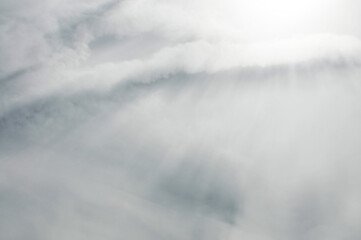 the gray clouds on the sky