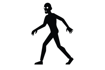 walking zombie vector icon