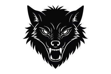 werewolf head vector icon