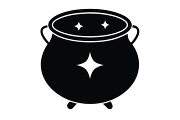 witch cauldron vector icon