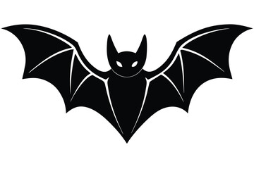 bat with spread wings vector icon